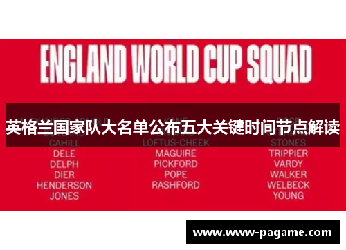英格兰国家队大名单公布五大关键时间节点解读